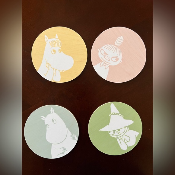 Moomin Coasters Set of 4 by Muurla Multicolor - Picture 3 of 5